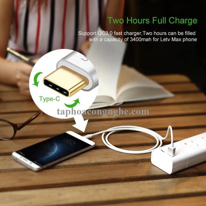 Ugreen 30507 0.5M màu hồng Bộ chuyển đổi USB 2.0 sang USB-C US188 30030507